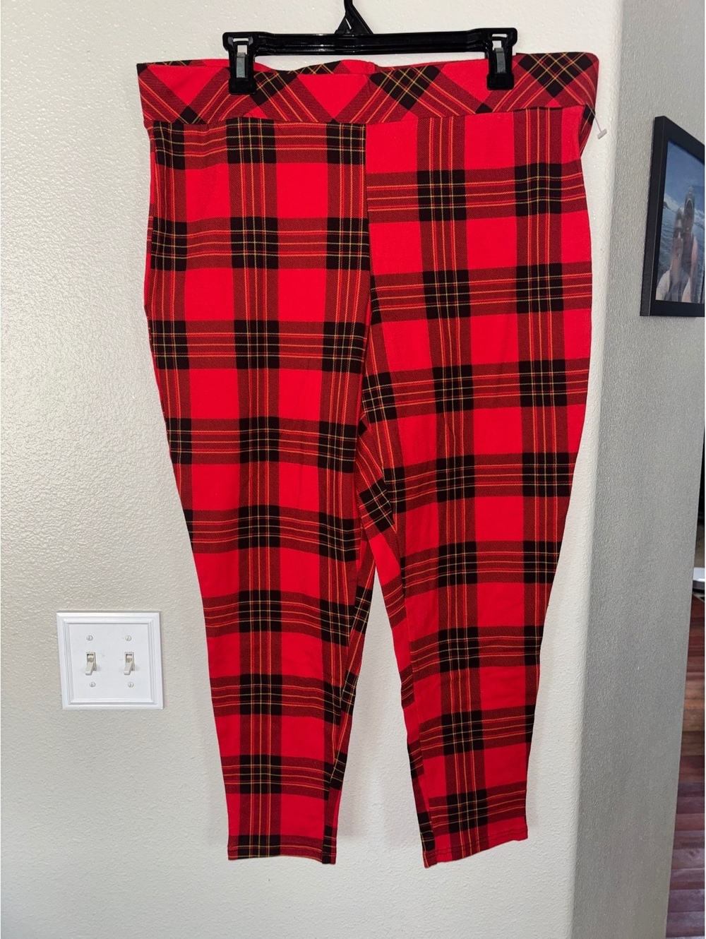 NWT Torrid Premium Leggings Womens Plus Size 3 3X 22-24 Red Black Plaid Tartan